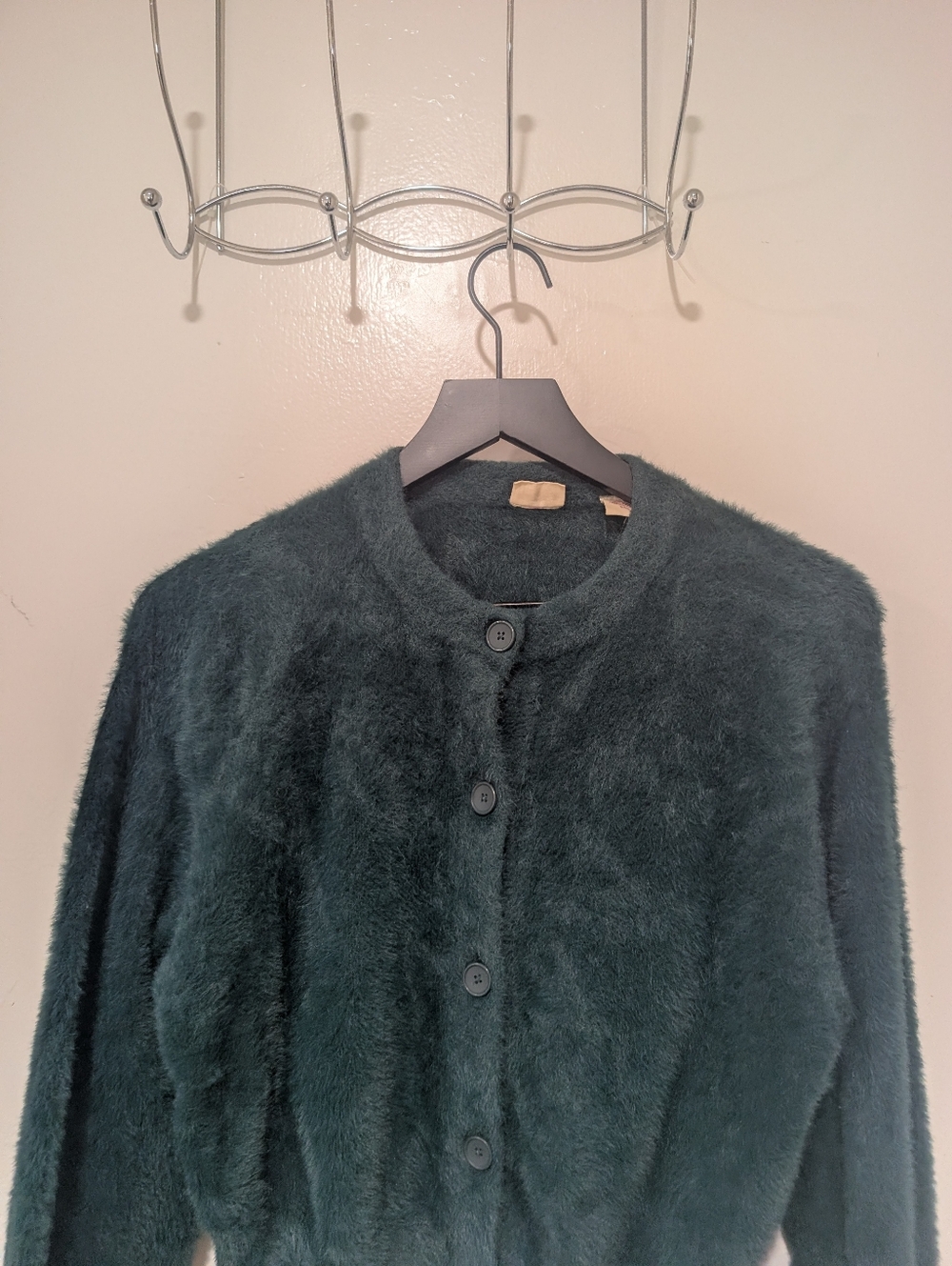 Levi's Green Fuzzy Cat Cropped Cardigan - Picture 4 of 14